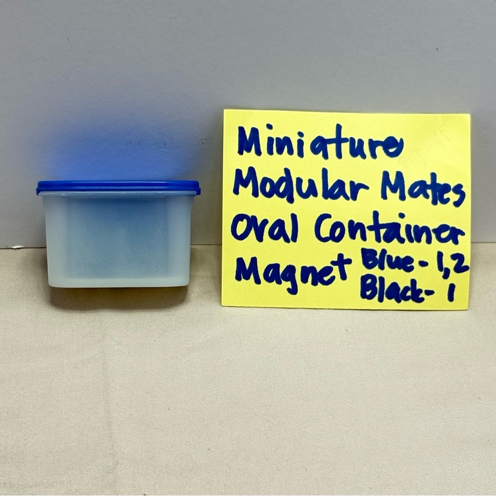 Tupperware Mini Modular Mates with Blue Lid Magnet So vintage and Collectible